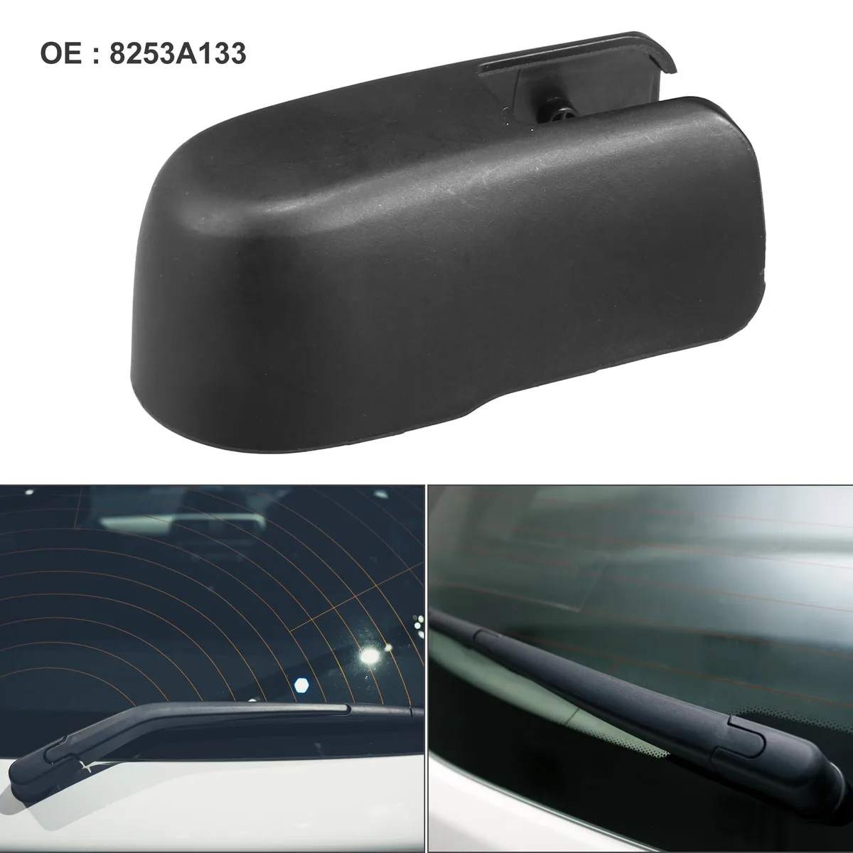 Unique-Bargains Unique-Bargains Rear Wiper Arm Nut Cap for Mitsubishi Outlander 2.4L 3.0L 2013-2020 PHEV 2018-2021 Black — product photo