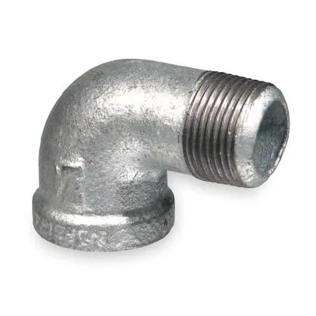 Galvanized malleable iron 90 degree street elbow 1/8 inch FNPT x MNPT