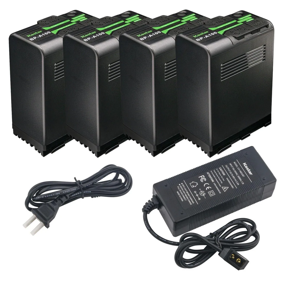 Kastar Kastar BP-A100 4-pack 98 Wh batteries with D-Tap charger — product photo
