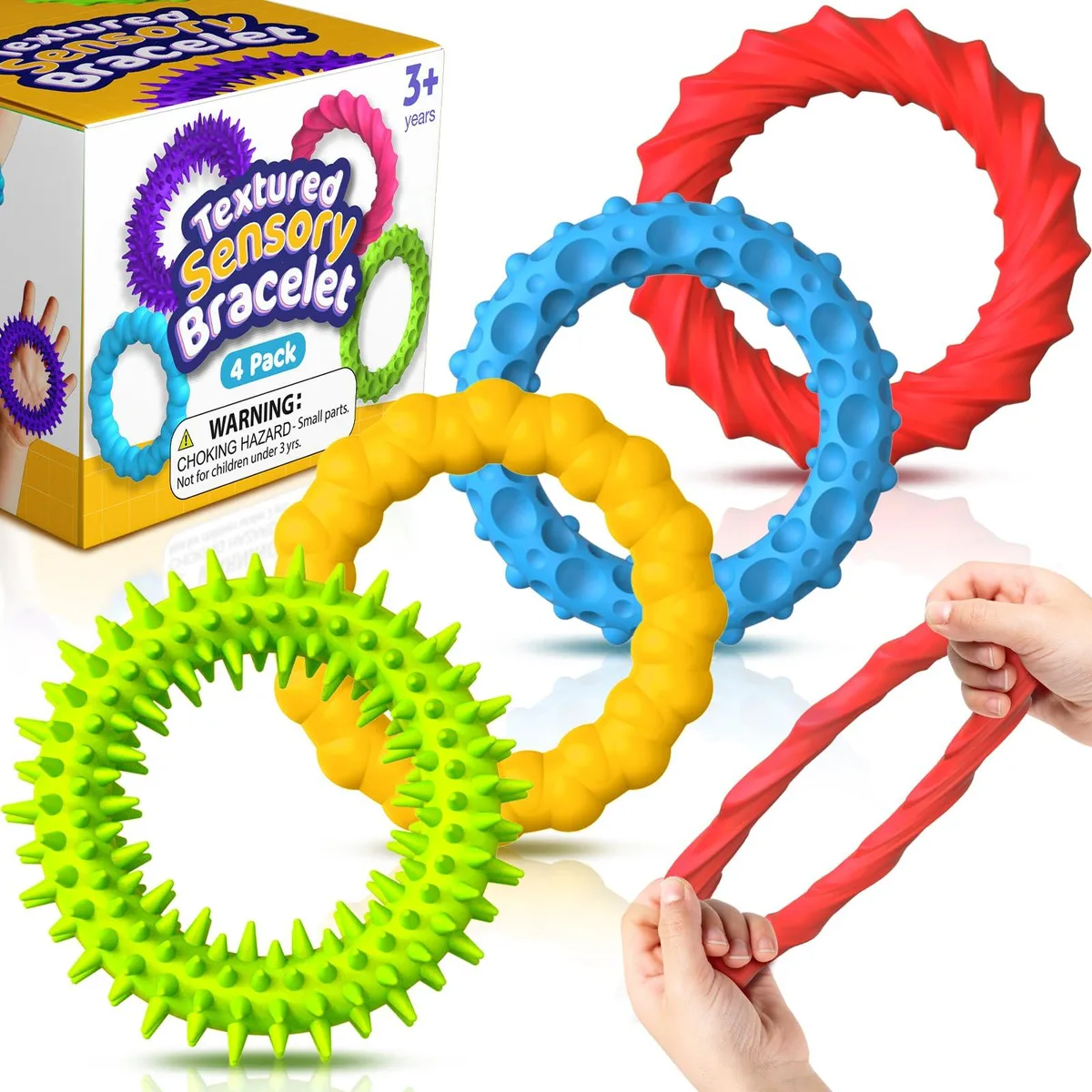  SMALL FISH 4 Pack Stretchy Fidget Bracelets — product photo