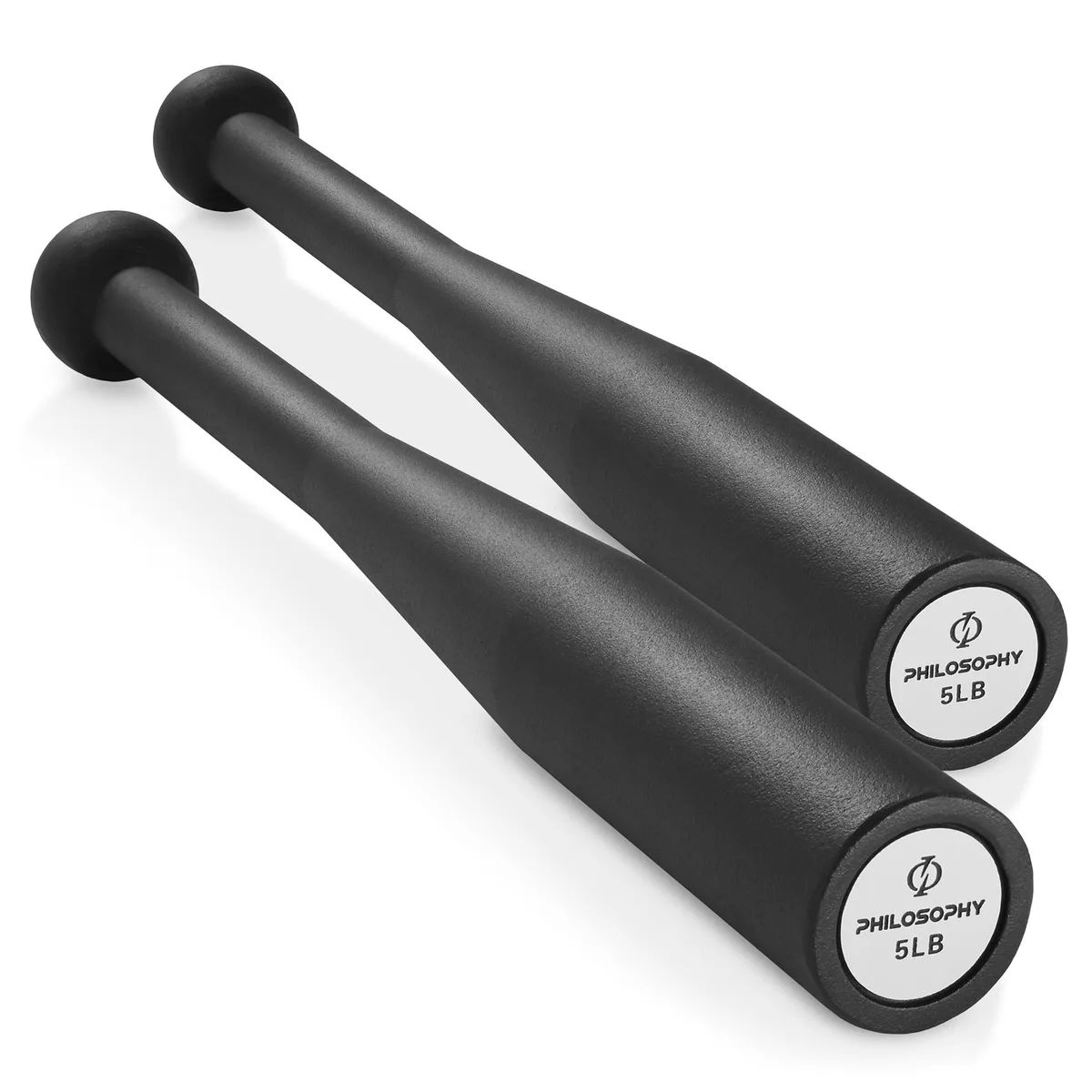 Philosophy Gym Philosophy Gym Indian Clubs Pair 5 LB Black 10 LB Total — product photo