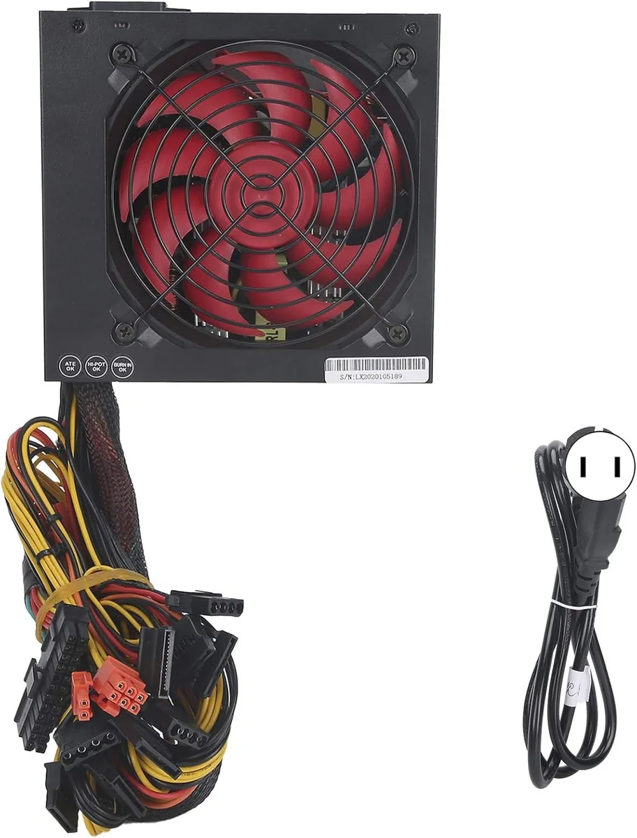 myVolts myVolts ATX-600W 600W power supply red fan 14cm 115/230V — product photo