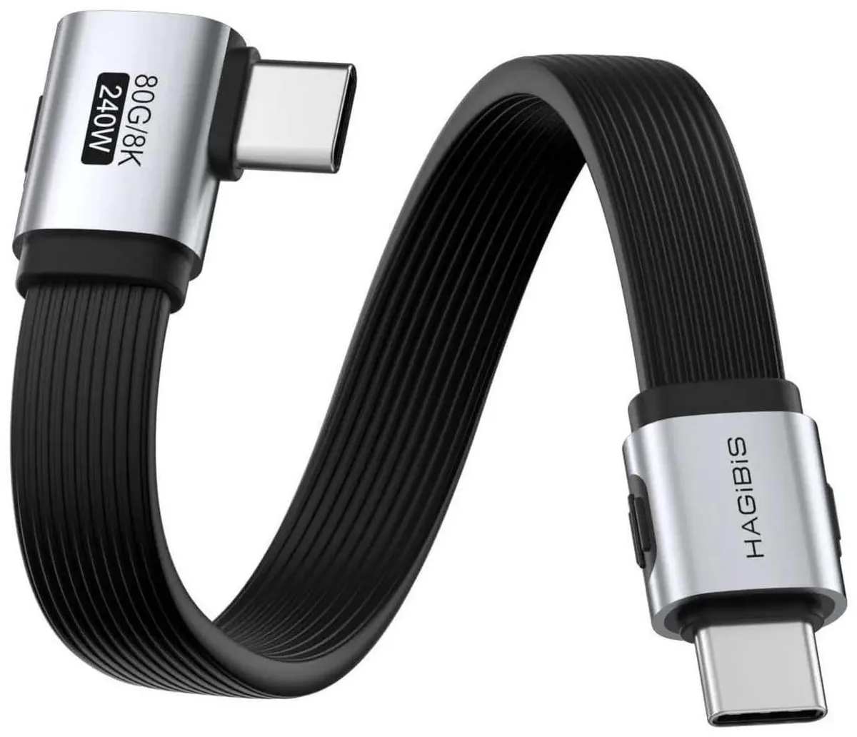 SMUGDESK SMUGDESK Side 90° USB4 V2.0 Short Cable 80Gbps 240W 8K@60Hz Video — product photo