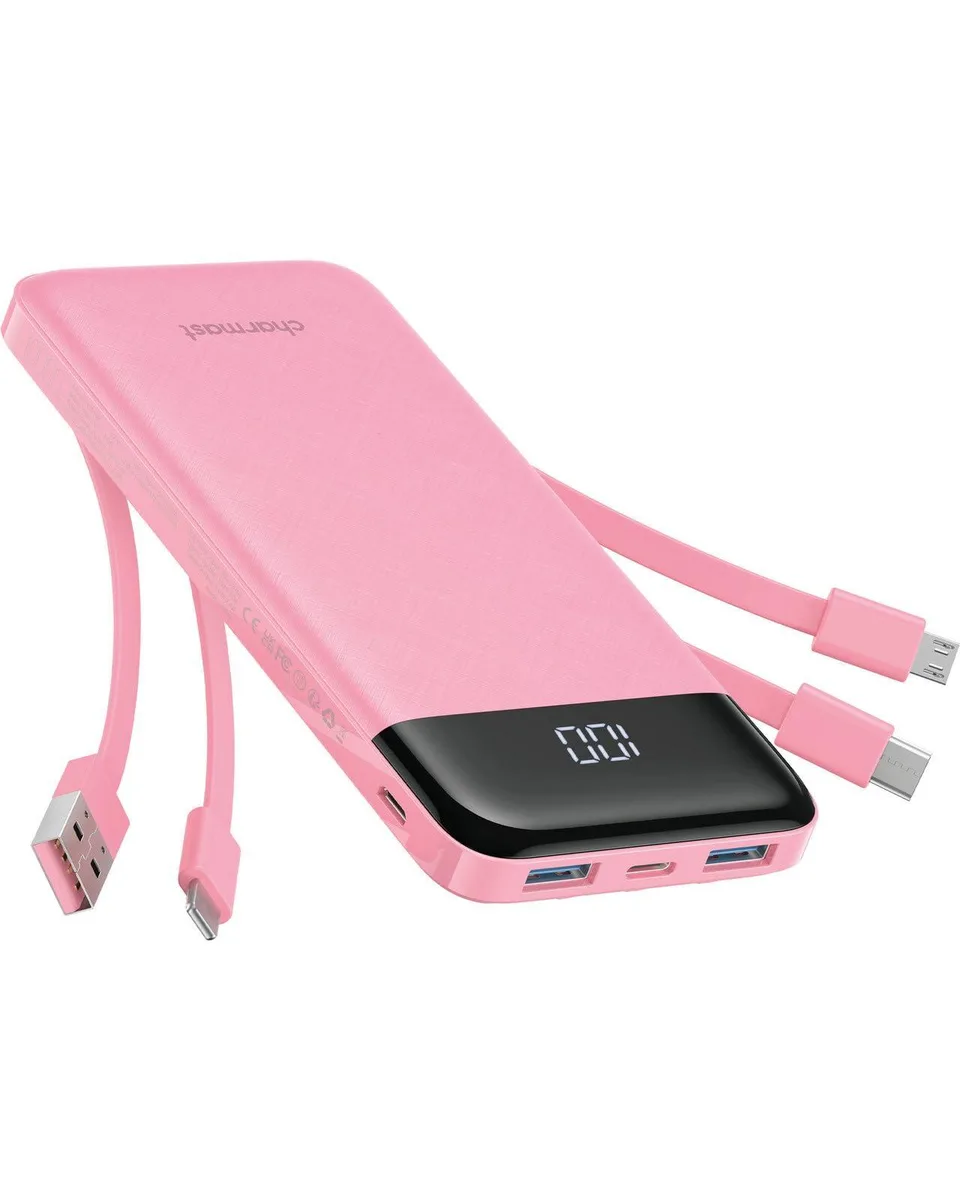  charmast W1148 10000mAh power bank pink — product photo