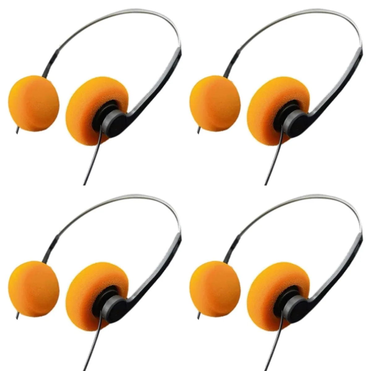 White on-ear headphones with a 3.5mm connector and Bluetooth