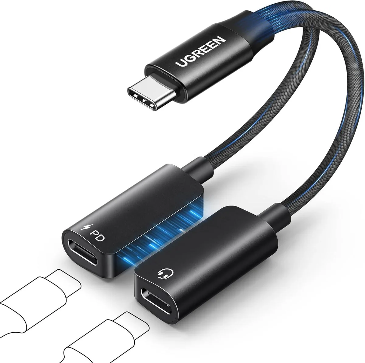 Vszerda Vszerda USB-C to Lightning cable black 0.63 x 1.1 x 0.35 inches — product photo