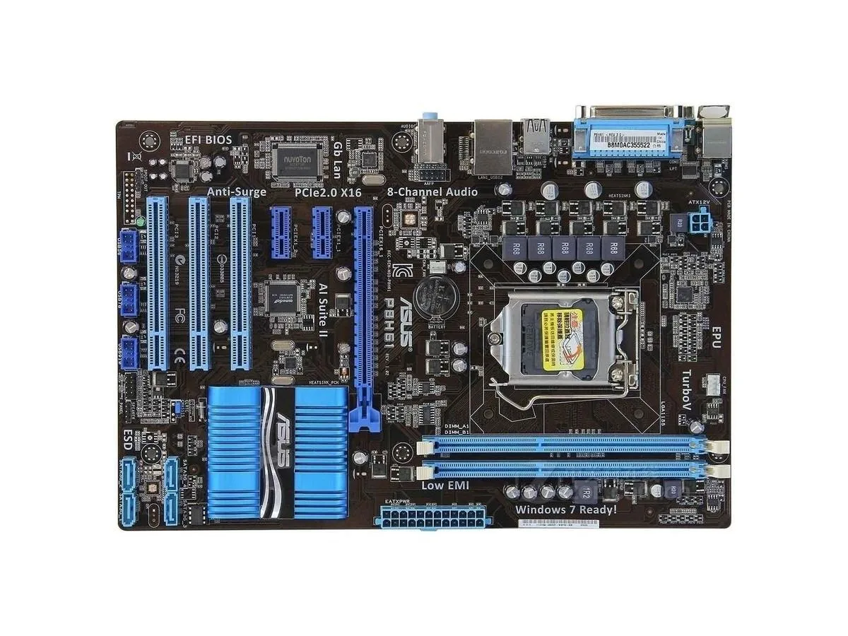 ASUS ASUS P8H61 LGA 1155 Intel H61 DDR3 16GB ATX Intel motherboard — product photo
