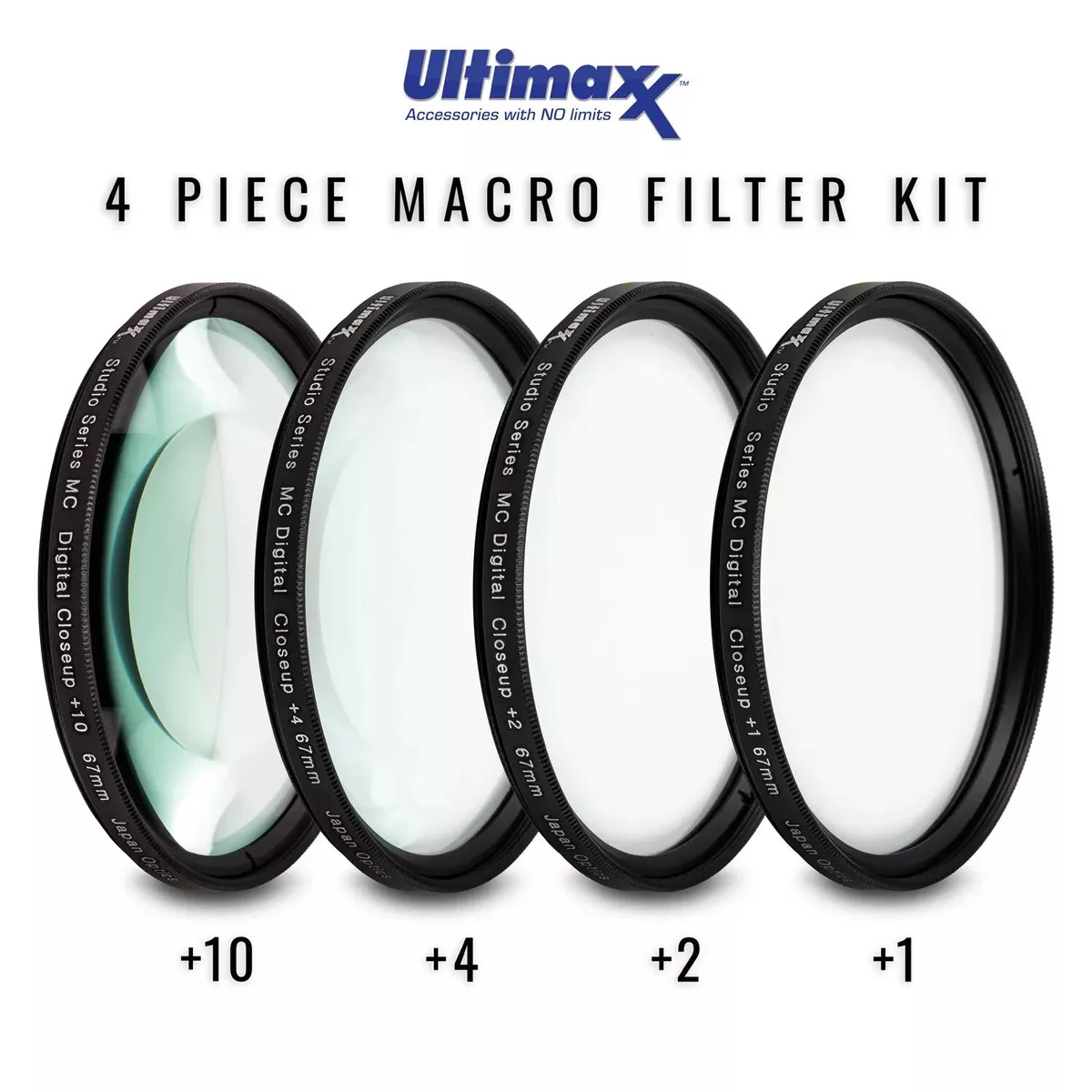 Ultimaxx Ultimaxx 67mm Close-Up Macro Filter Set +1 +2 +4 +10 — product photo