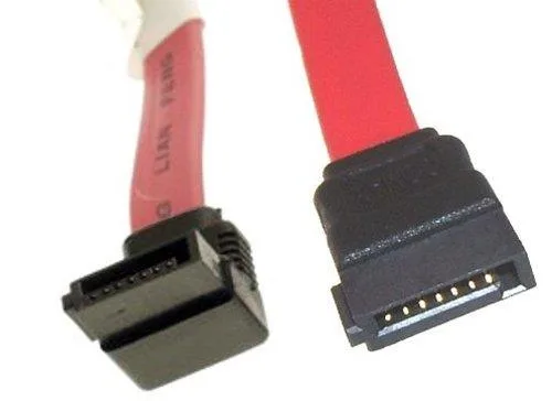 SATAGear SATAGear R-SS-035SL SATA Cable 14in Red Straight to Left Angle — product photo