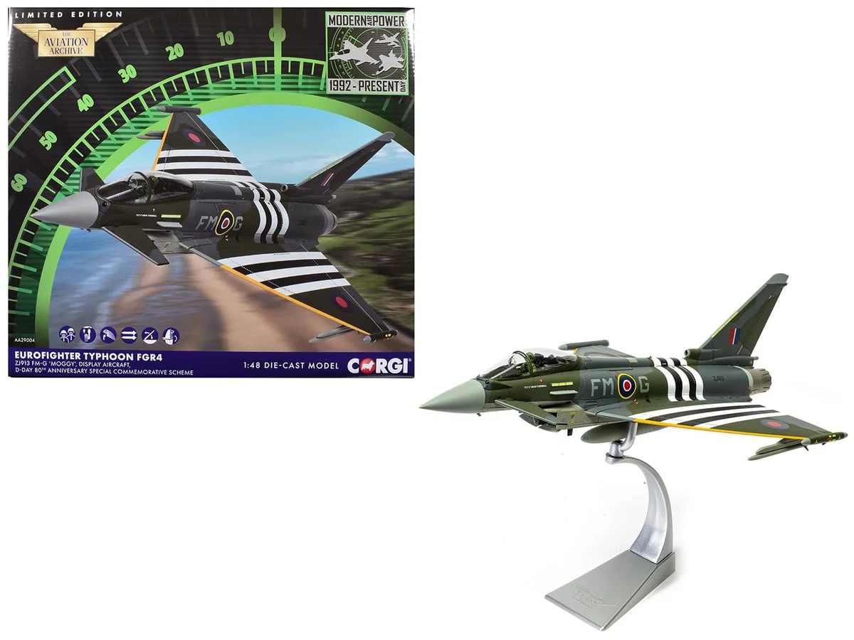 Corgi Corgi Eurofighter Typhoon FGR4 1/48 Diecast ZJ913 FM-G D-Day 80th Anniversary 2024 — product photo