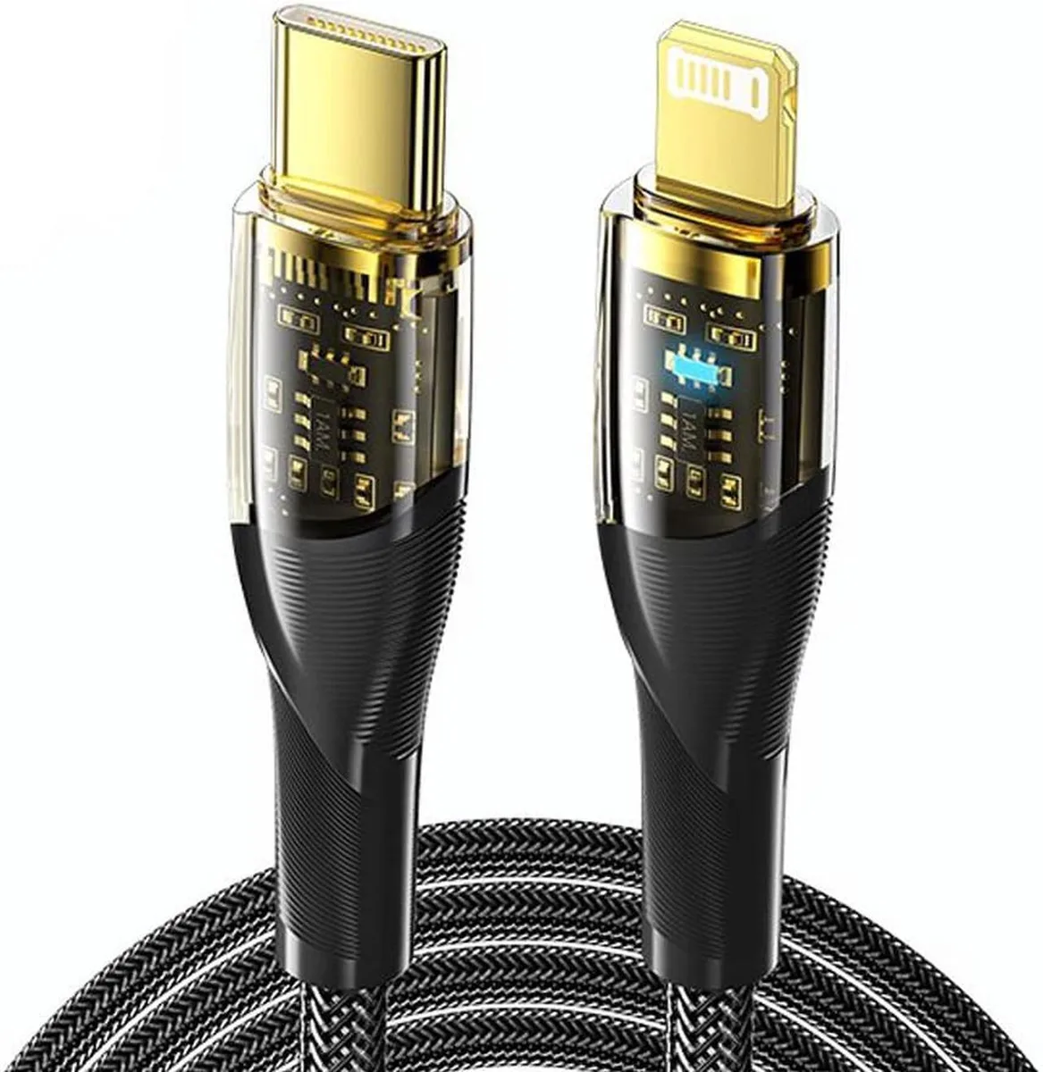 SMUGDESK SMUGDESK USB-C to Lightning Cable 6.6ft 29W 3A 480Mbps Black — product photo