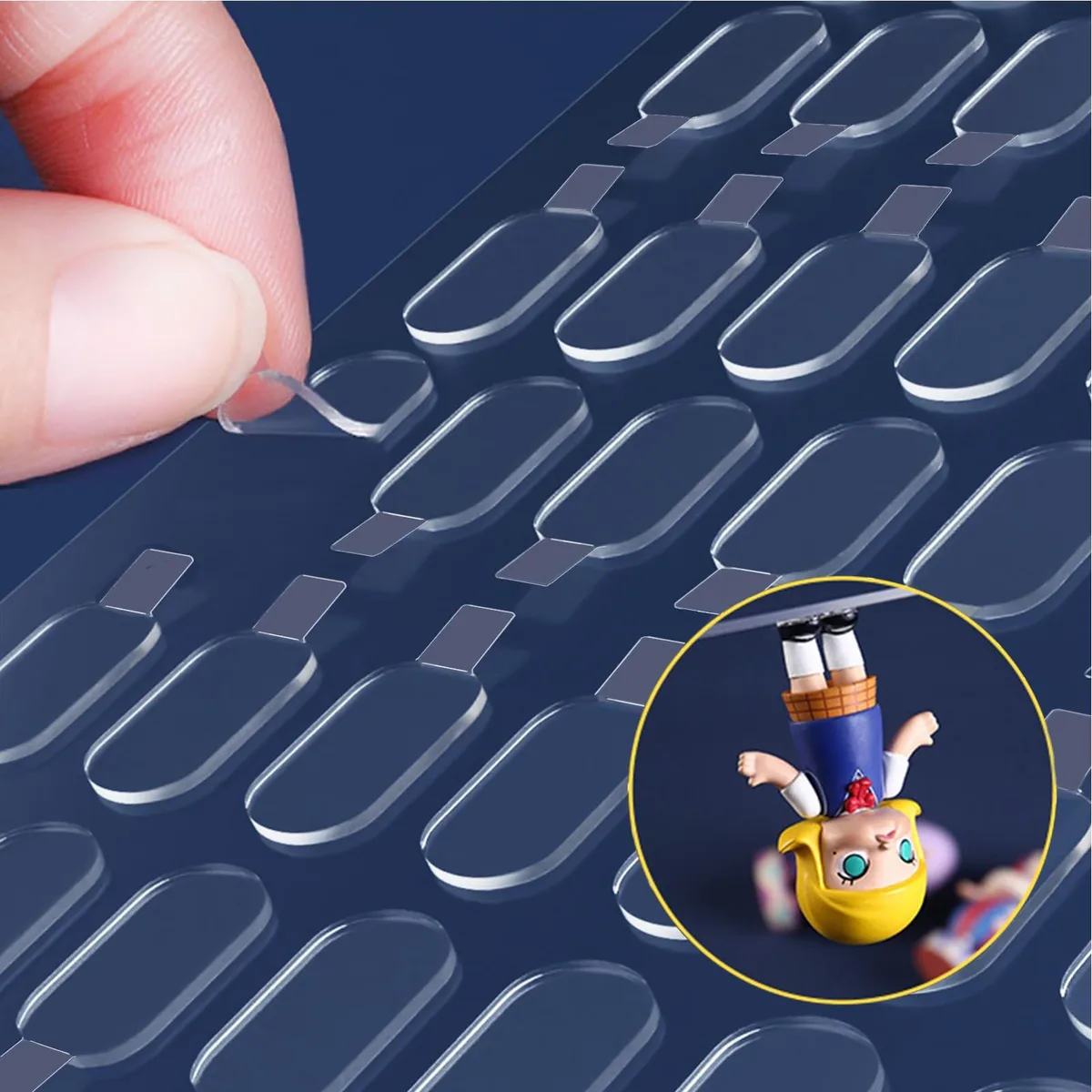  LMJIA Transparent Adhesive Dots 100 Pcs .31" x .51 — product photo