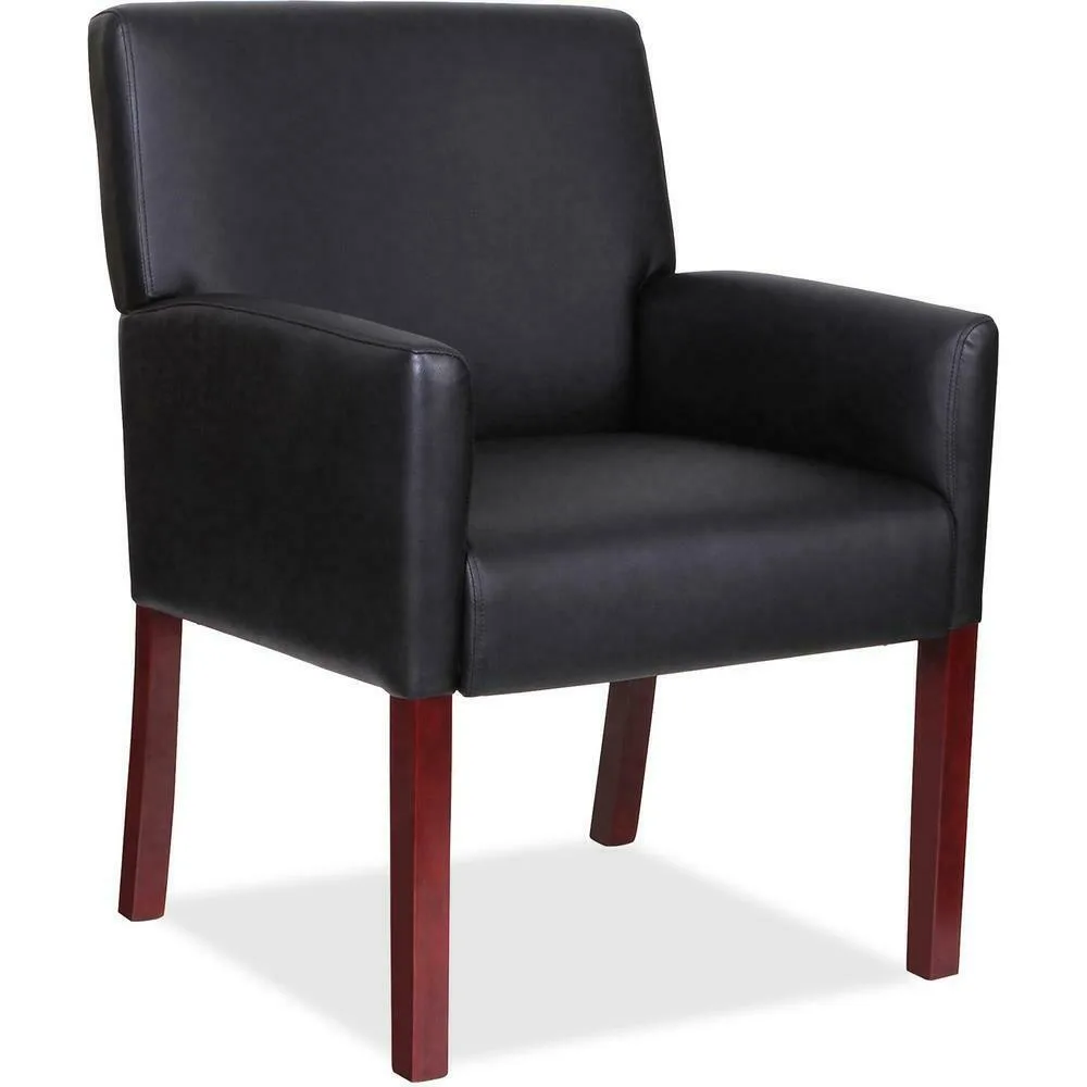 Lorell Lorell 20027 Leather Guest Chair 24" W 35.5" H — product photo