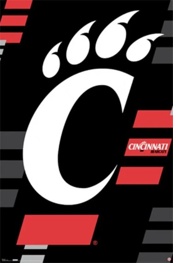 Cincinnati Bearcats logo poster print 22 by 34 inches