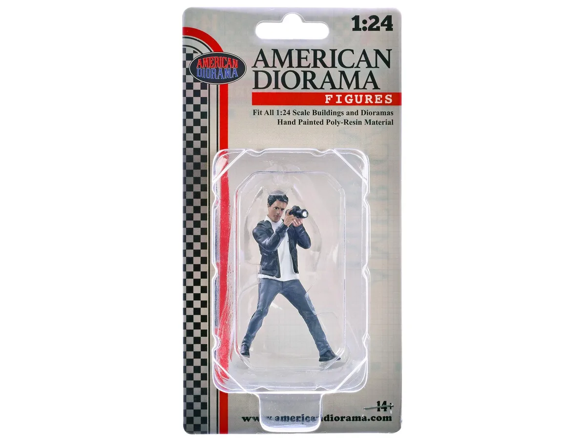 American Diorama American Diorama "Photographers" Figure #6 1/24 Scale 2.625in — product photo
