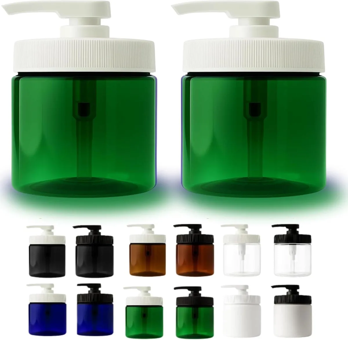 Vandue Corporation Vandue Corporation Specialty Structure 16oz Pump Jar Green/White 2-Pack — product photo