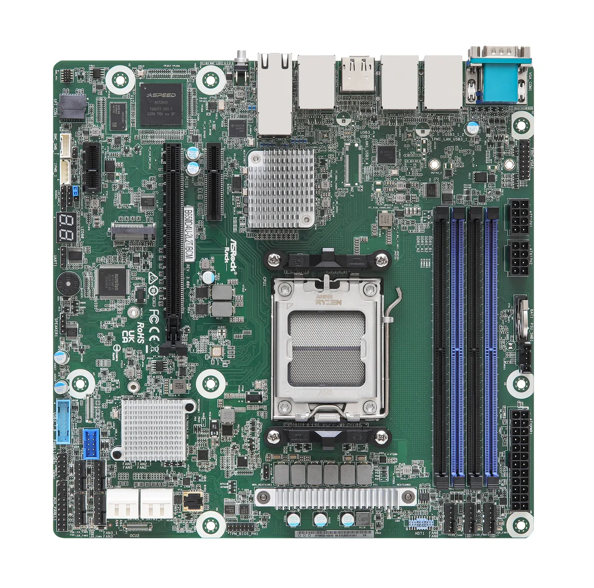 ASRock Rack ASRock Rack B650D4U-2L2T/BCM Micro-ATX server motherboard — product photo