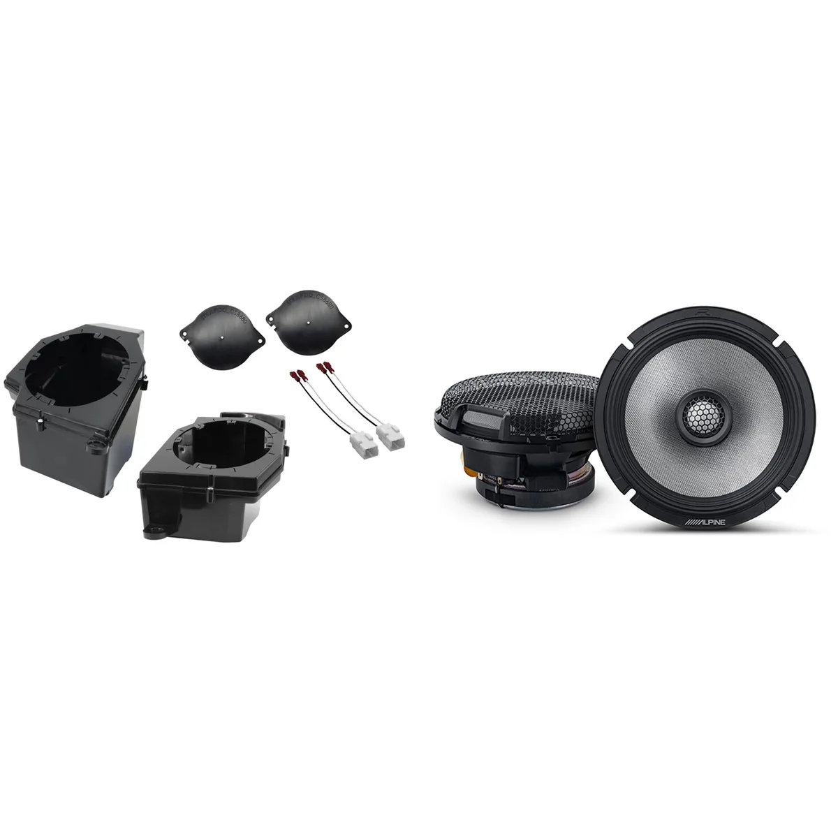 Alpine Alpine R2-S65 6.5" Coaxial Speakers &amp; STXJLPOD Pods for Jeep JL/JT — product photo