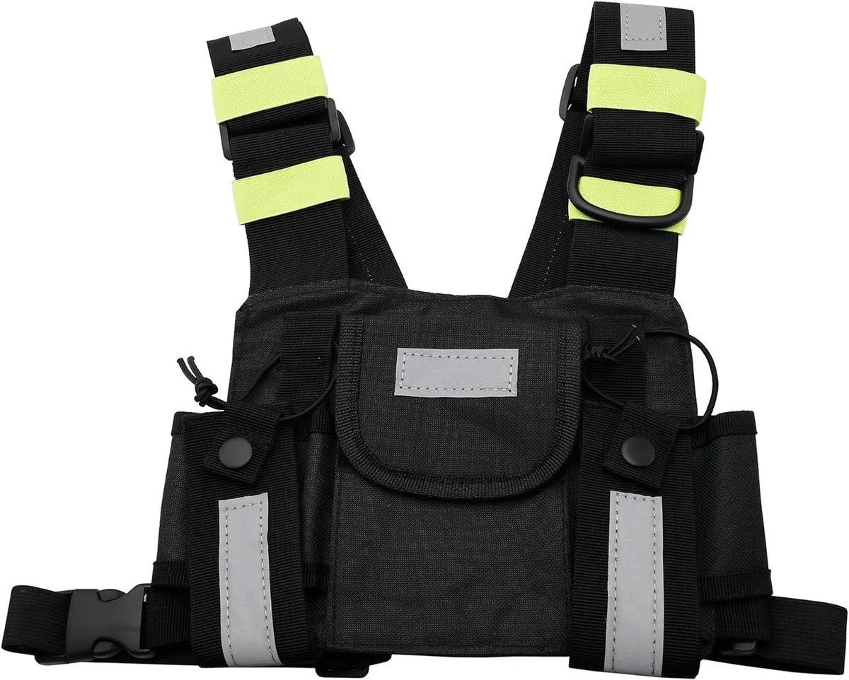 usbroway usbroway Universal Radio Harness Chest Rig Fluorescent Green — product photo