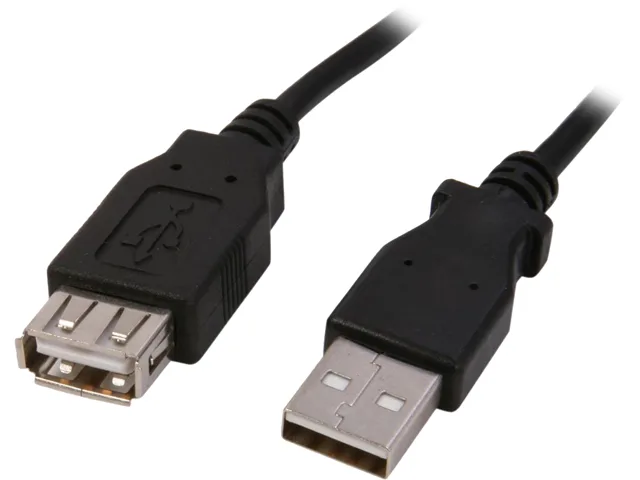 Nippon Labs Nippon Labs USB-3-MF-BK-2P USB 2.0 A Male to A Female 3 ft cable 2 pack — product photo