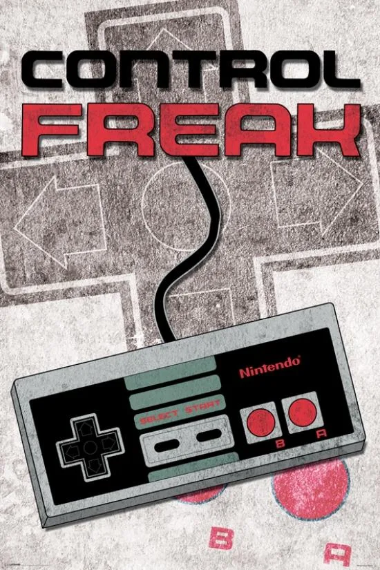 Nintendo Control Freak poster print on heavy paper 22 by 34 inches