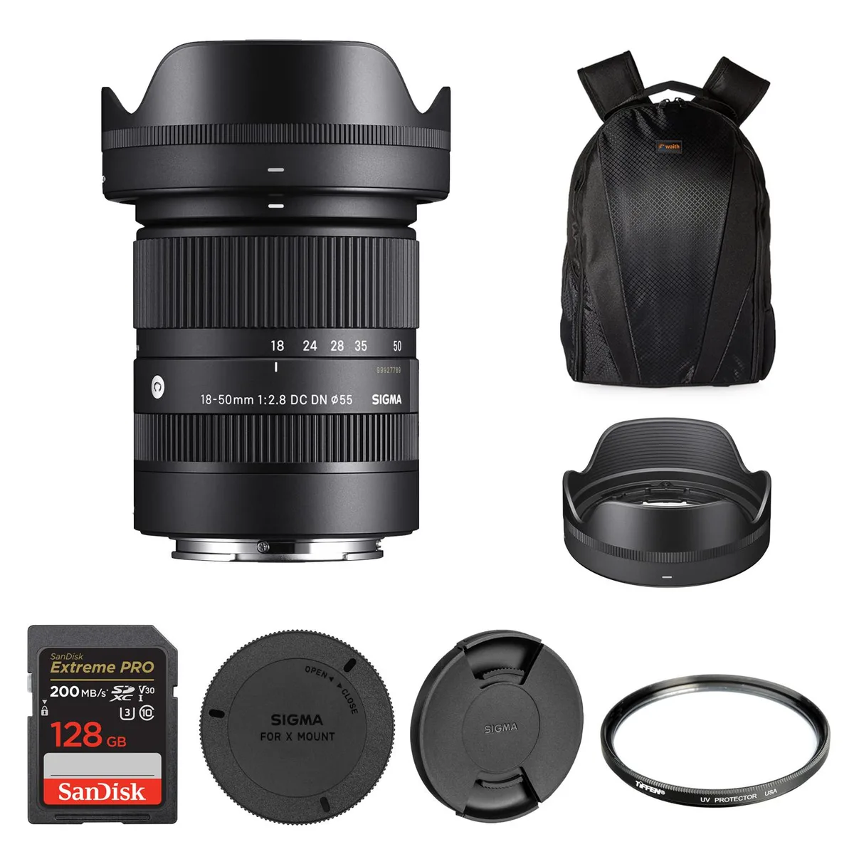 SIGMA Sigma 18-50mm F2.8 DC DN Contemporary Fujifilm X Lens Bundle — product photo