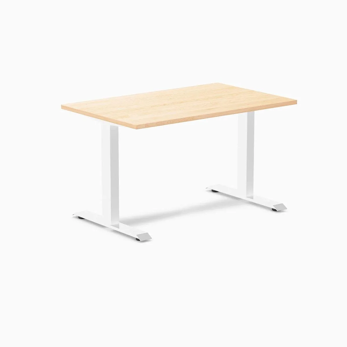 Desky Desky Zero Hardwood Office Desk Maple 48 x 30 in White — product photo