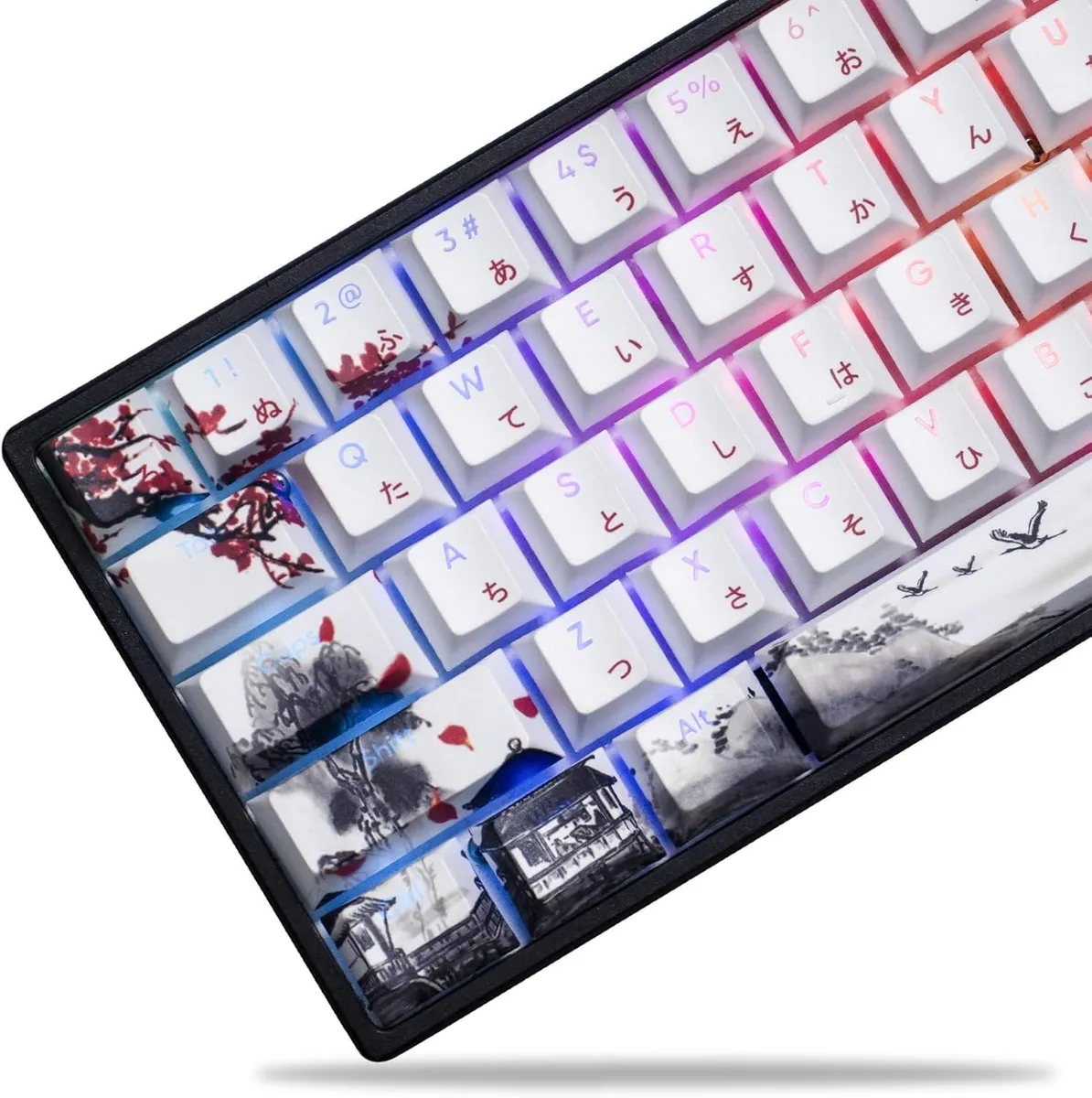 Womier Womier PBT Keycaps Set 127 Keys Cherry Profile White Japanese — product photo