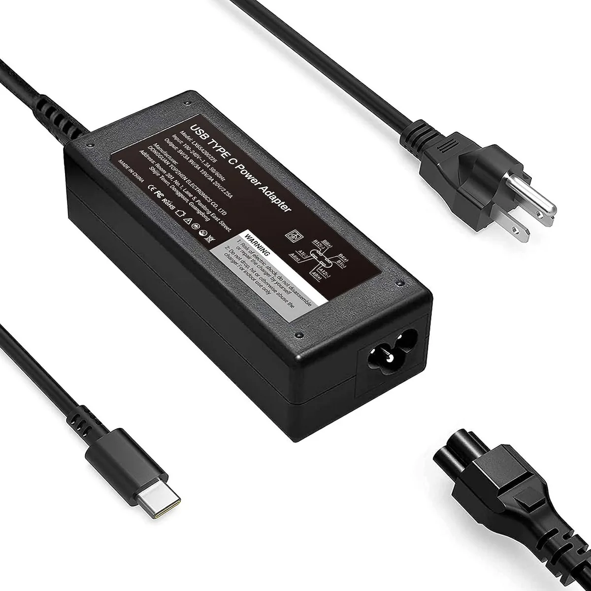 myVolts myVolts 45W USB-C AC Adapter for Acer Chromebook Spin 11 13 14 15 311 314 511 512 Series — product photo