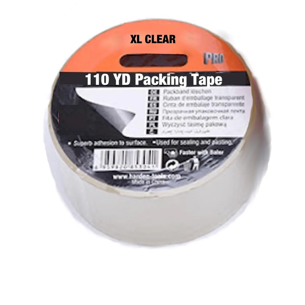 Clear packing tape roll, 1.88 inch wide, 110 yard length, glossy transparent finish