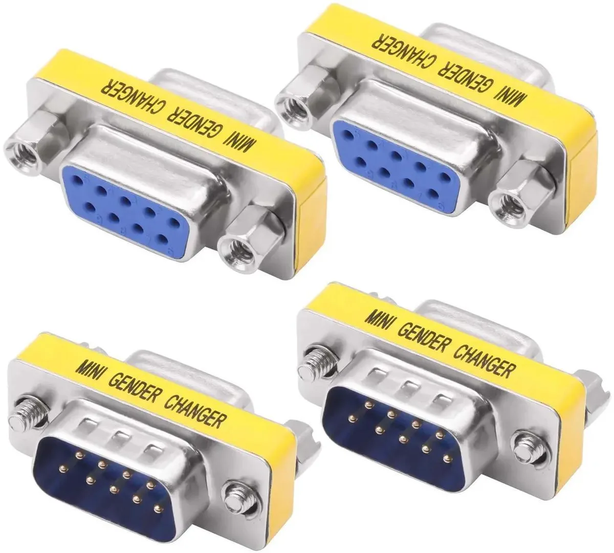 SMUGDESK SMUGDESK DB9 Male to Female Gender Changer 4 Pack RS232 — product photo