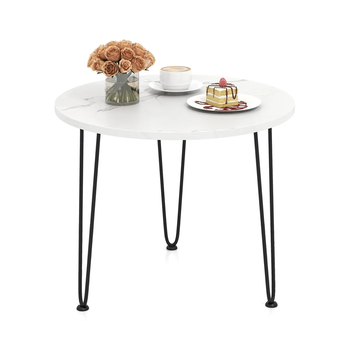 SlickBlue SlickBlue Round Coffee Table White 23.5" 18.5"H — product photo