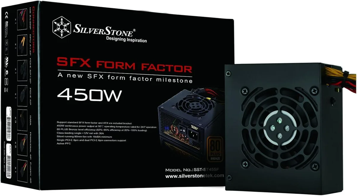 Silverstone Technology Silverstone Technology 450W SFX 80 PLUS Bronze PSU ST45SF — product photo