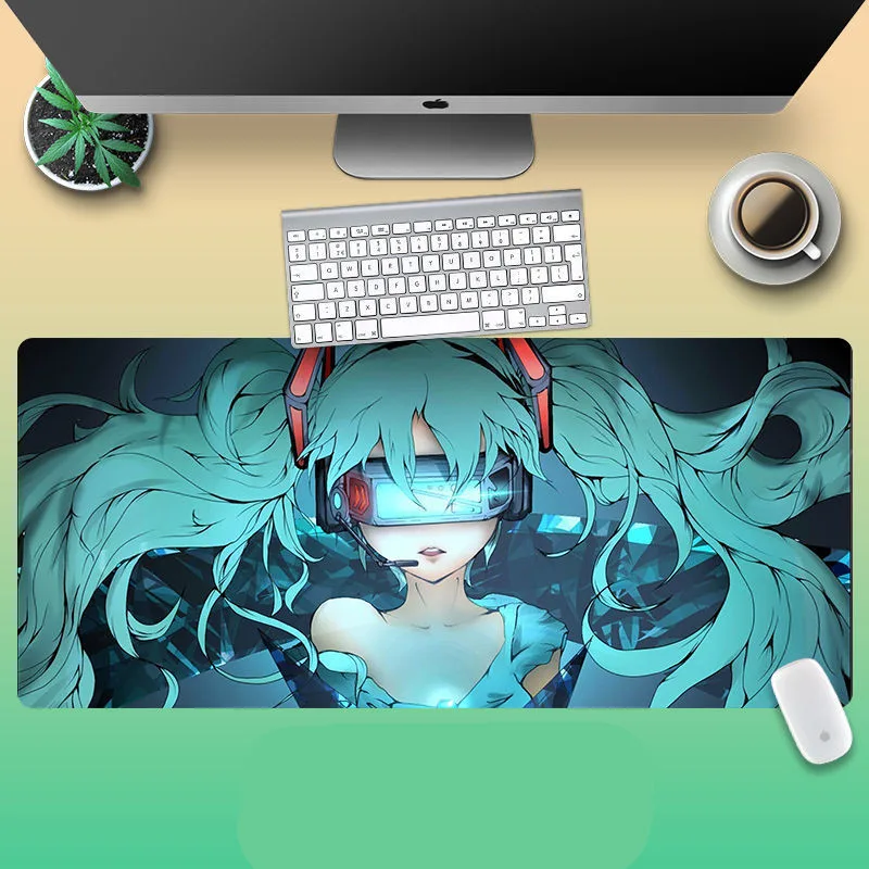 XKDUN Electronics Co., Ltd. XKDUN Electronics Co., Ltd. Hatsune Miku Medium 700x300mm Blue mouse pad — product photo