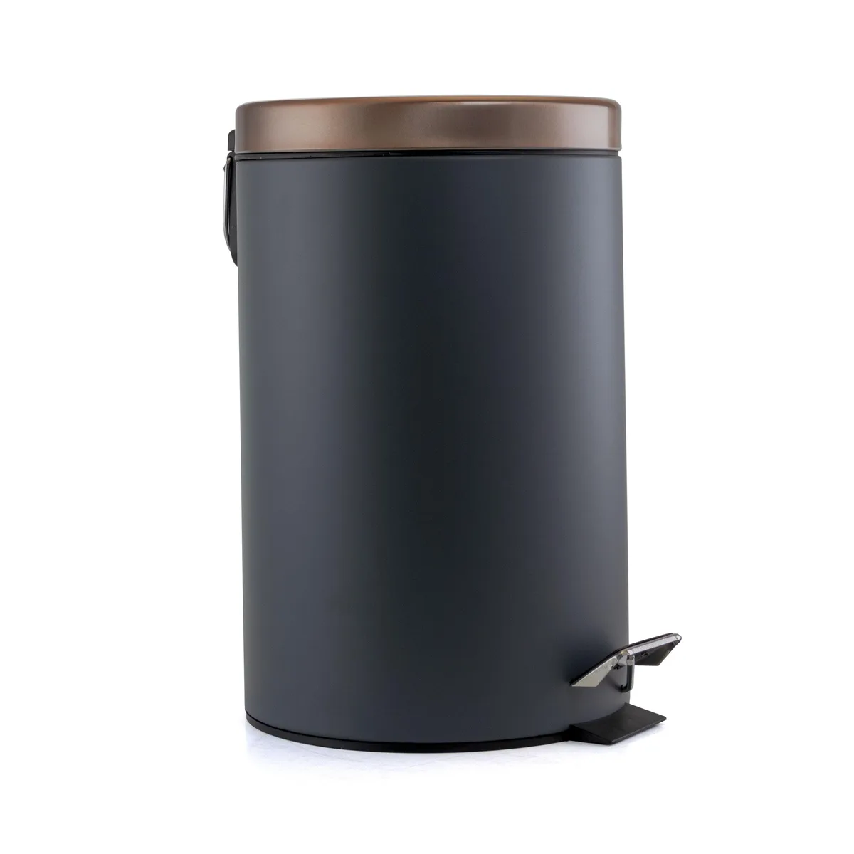 Elama Elama 1.5 Gallon Grey Copper Soft Pedal Trash Bin — product photo