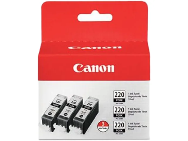 Canon Canon 2945B004 PGI-220 Pigment Black Ink Cartridges 3-Pack — product photo