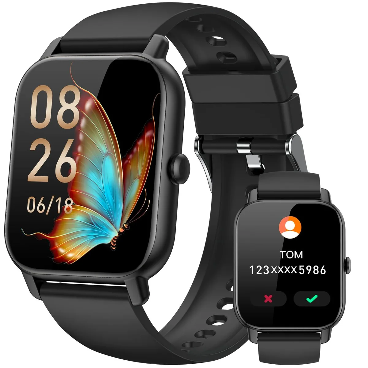  Mindimp P66D smart watch Jet Black 1.83 inch — product photo