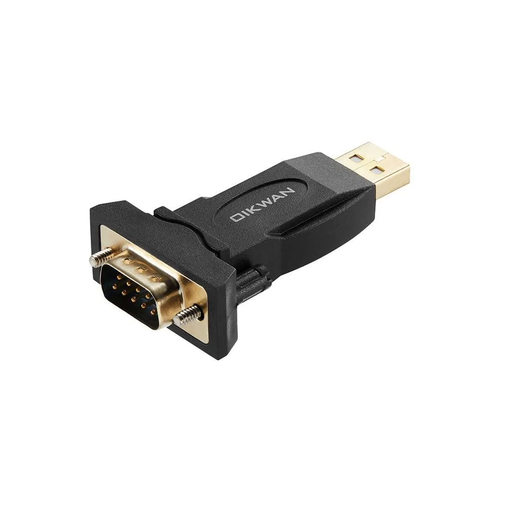  OIKWAN USB to RS232 Adapter FTDI Chipset Male DB9 Black — product photo