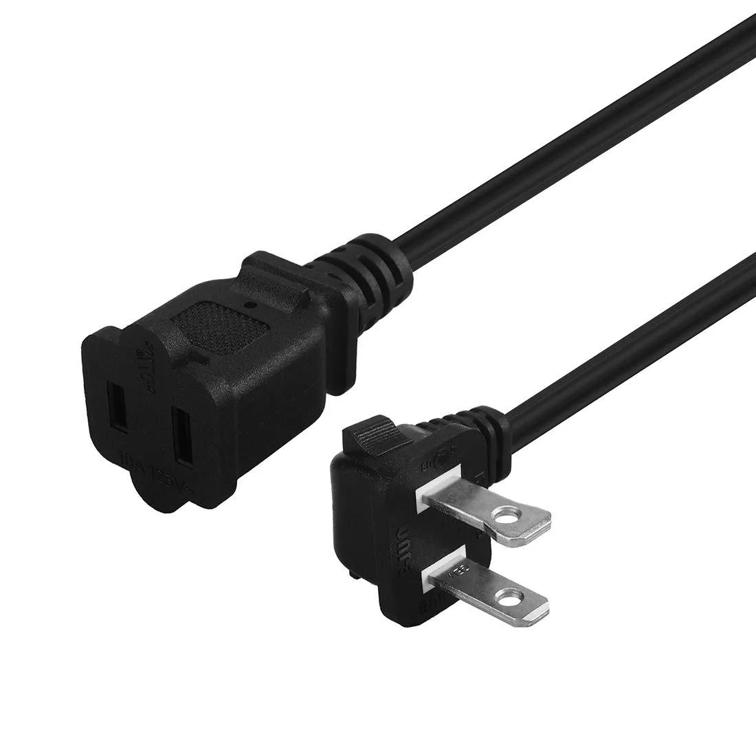  Tripp Lite WA-001 6ft 1.8M Right Angled Polarized 2-Prong Male-Female Extension Power Cord 16AWG 10A 125V — product photo