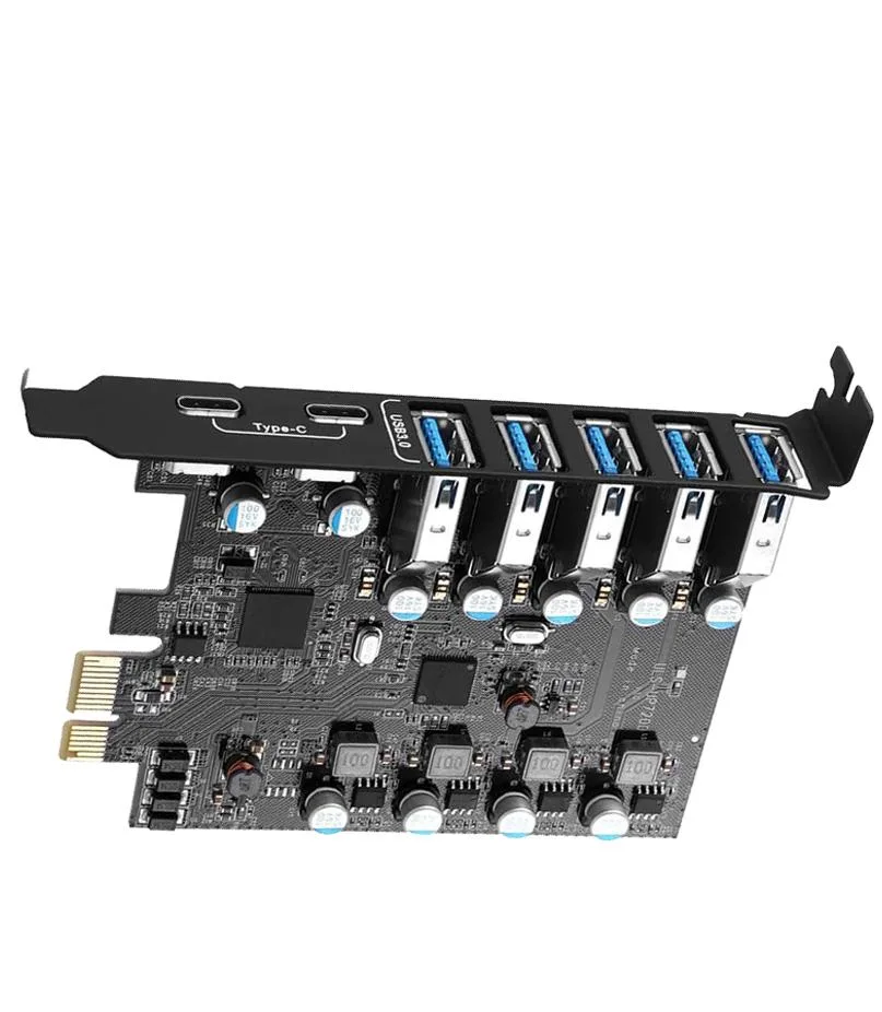 ESTONE ESTONE PCIE25A2C 7-Port USB 3.0 PCIe Expansion Card (2C 5A) — product photo
