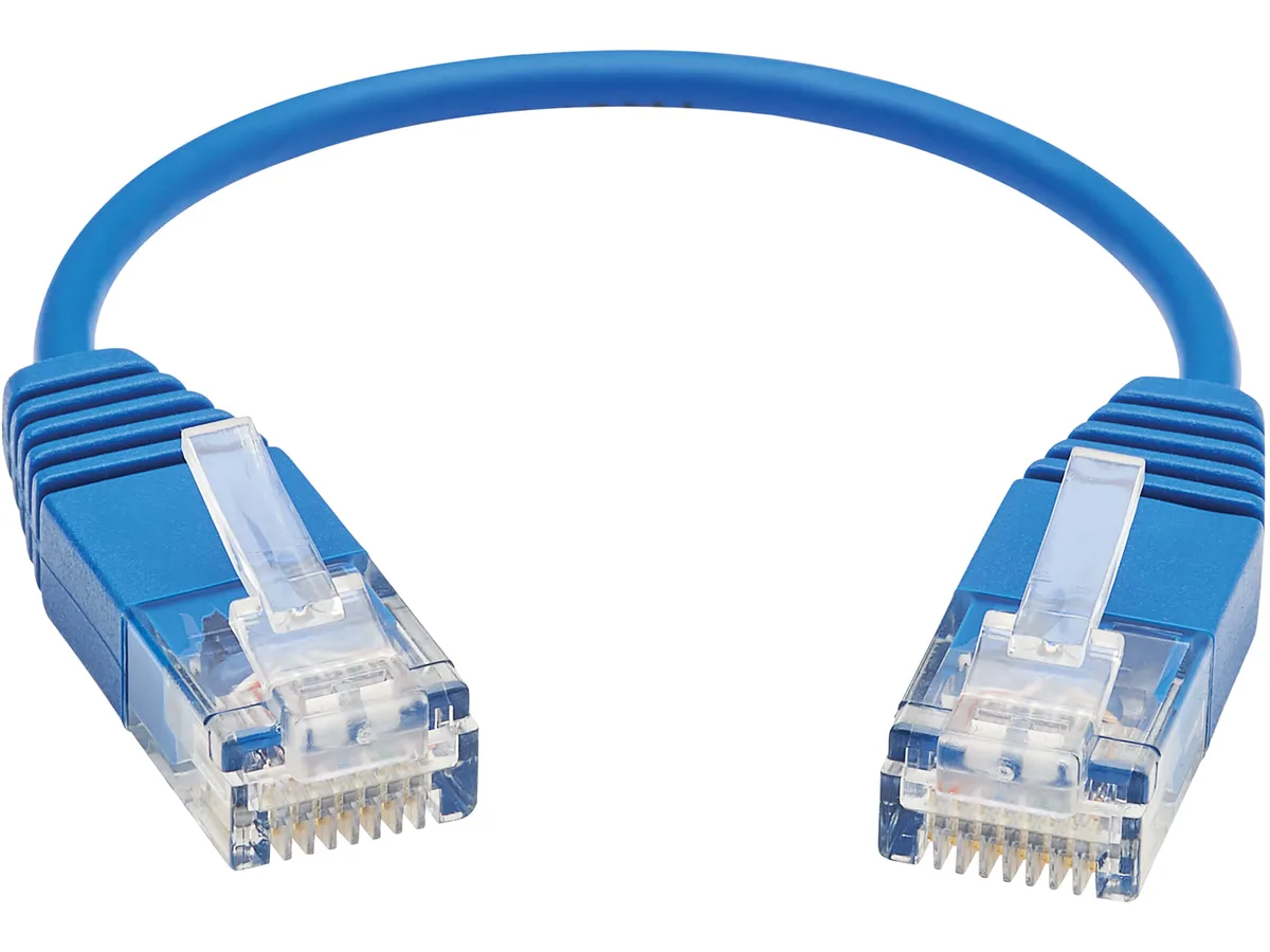 Tripp Lite Tripp Lite N261-UR6N-BL Cat6a 6 in Blue network ethernet cable — product photo