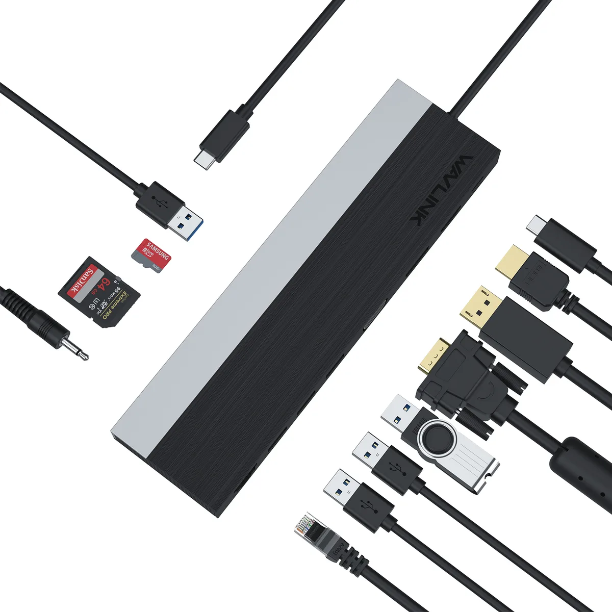 Wavlink Wavlink WL-UMD03 12-in-1 USB-C Triple Display Docking Station — product photo