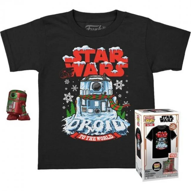 Funko Funko 72937 Star Wars Holiday R2-D2 Pocket Pop &amp; Tee action figure — product photo