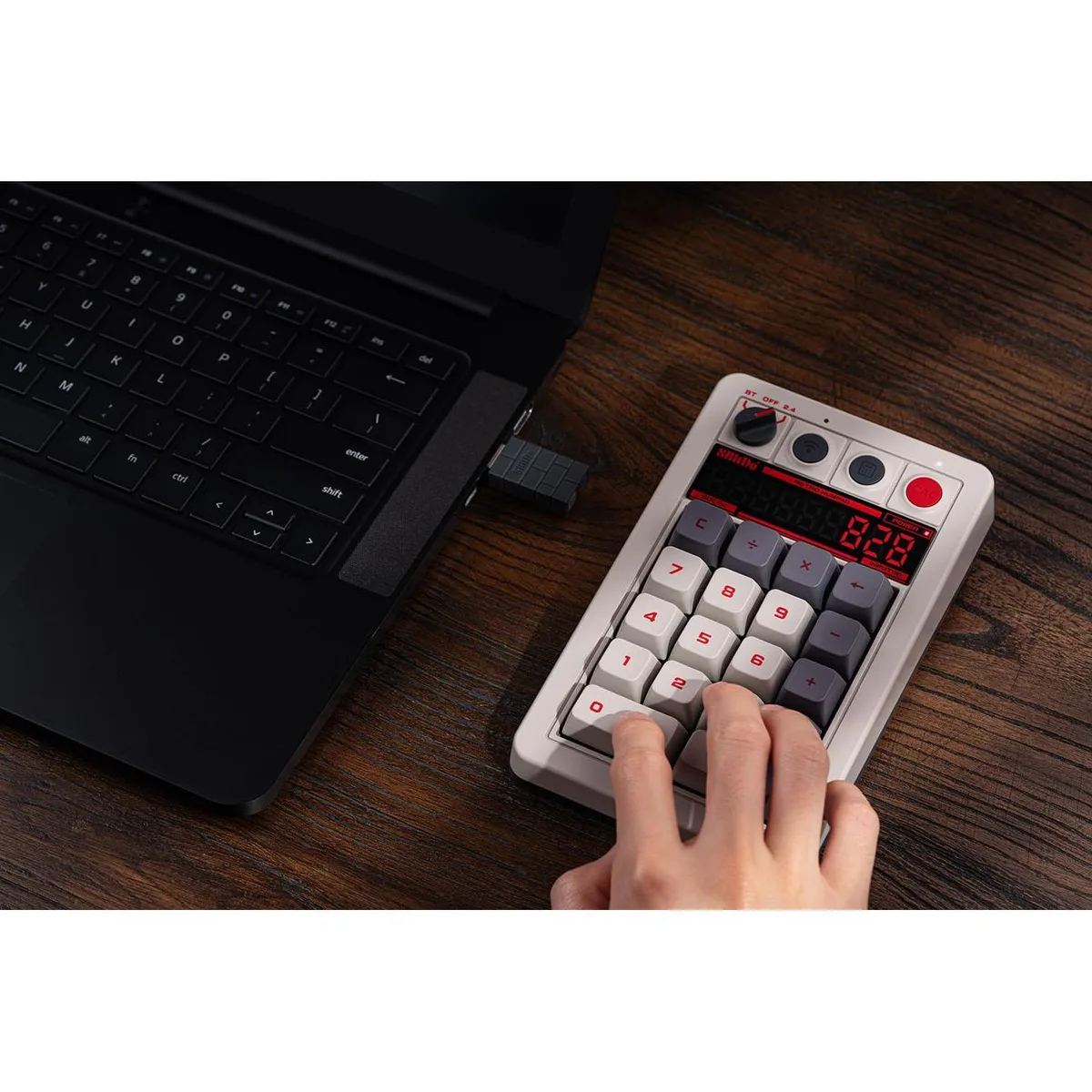 8bitdo 8BitDo Retro 18 Wireless Mechanical Number Keypad and Calculator N Edition — product photo