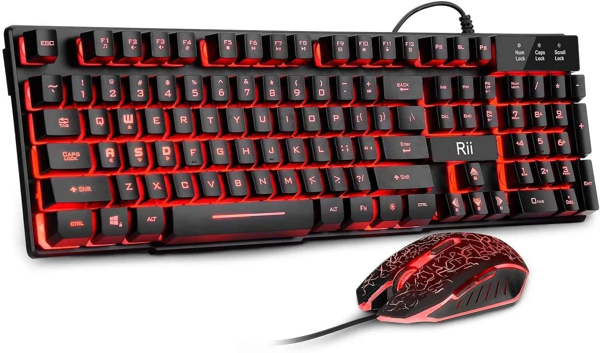  Riitek RK108 gaming keyboard and mouse set — product photo