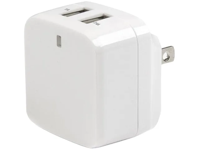 STARTECH STARTECH USB2PACWH 2-port USB charger 17W 3.4A white — product photo