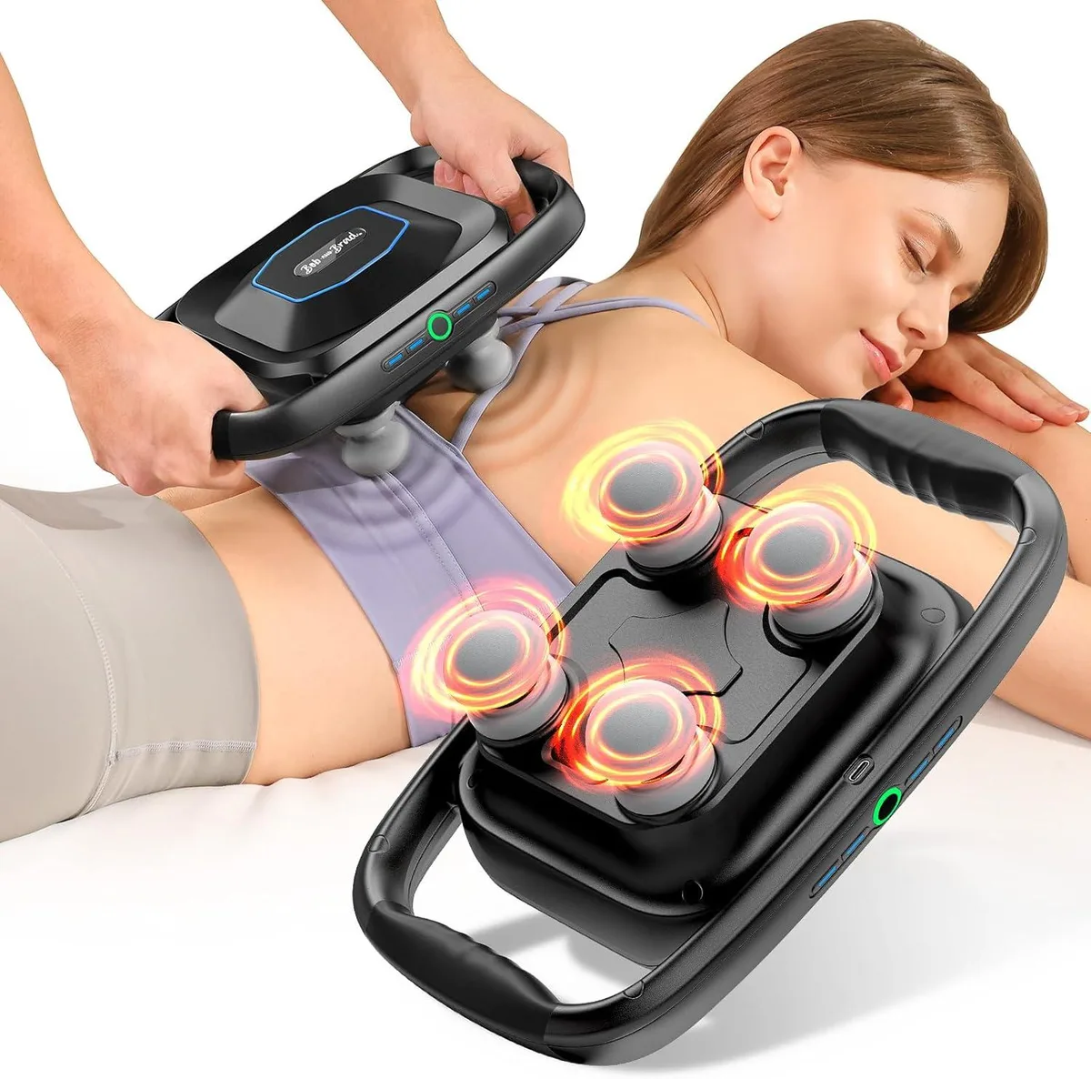 BOB BOB A1 4-Head Massage Gun Black 1200-2100 RPM 28W — product photo