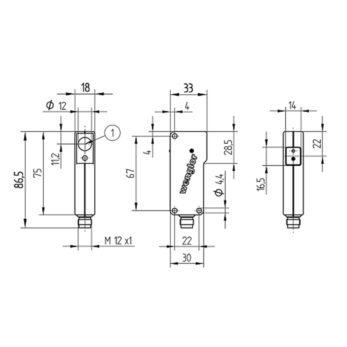 Wenglor Wenglor LN89PA3 Retro-Reflex Sensor PNP 5500 mm IP67 — product photo