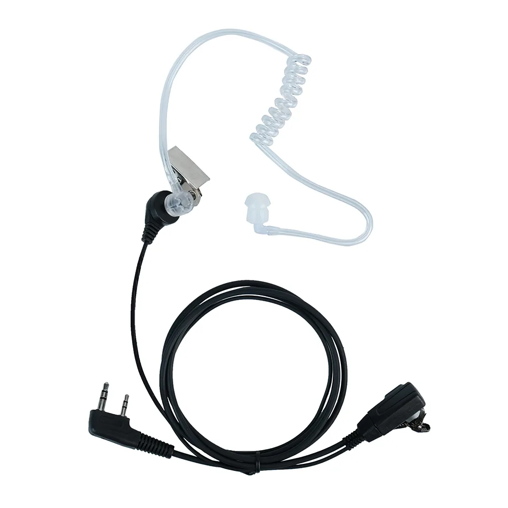 XQF XQF 2-Pin Covert Acoustic Tube Earpiece Headset with PTT Mic for Two-Way Radio — product photo