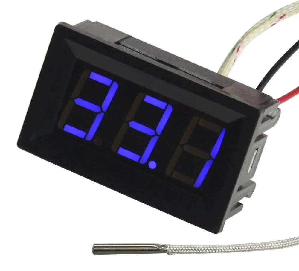 KEHIPI KEHIPI -30-800 °C Digital Thermometer Blue LED K-Type Probe Black Case — product photo